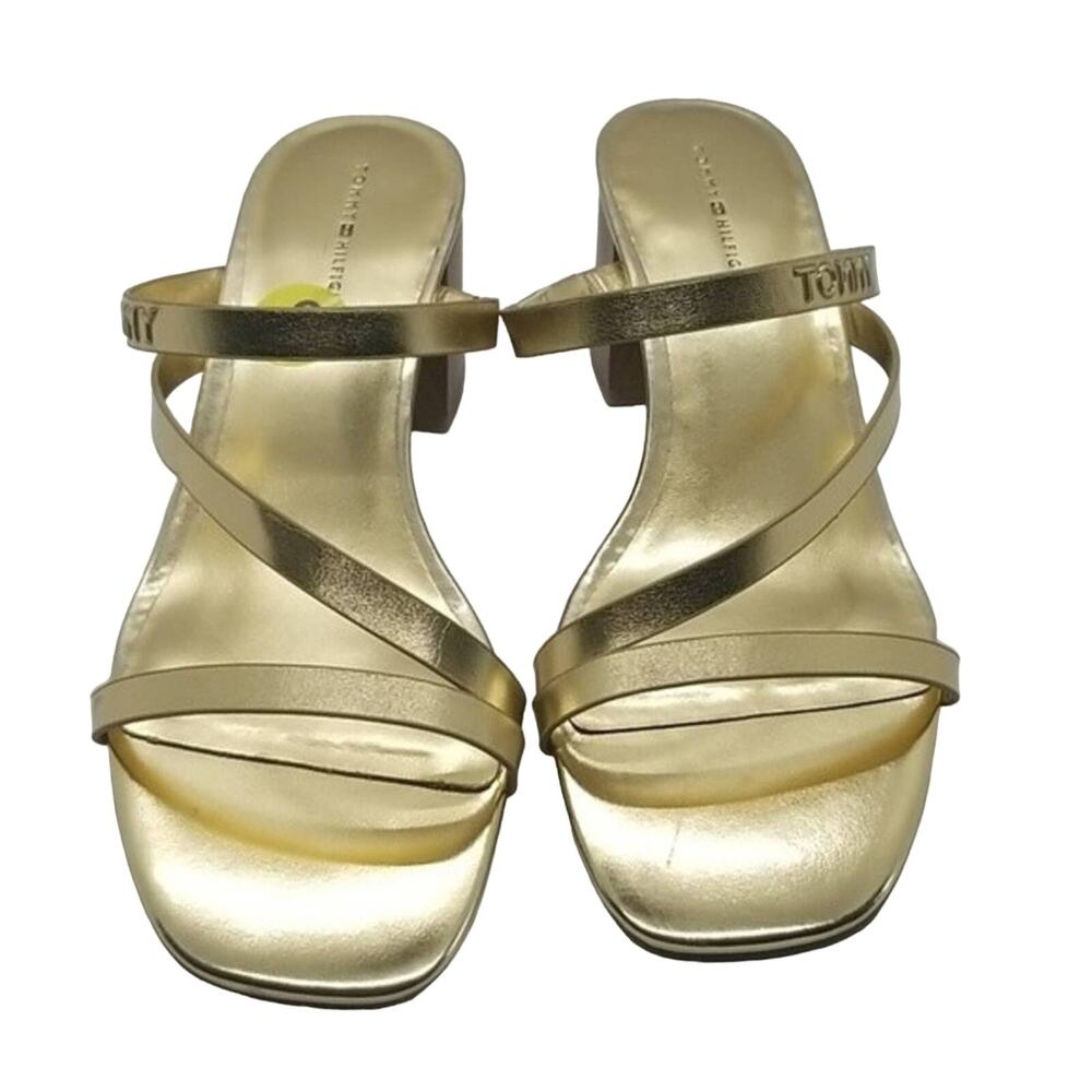 New Tommy Hilfiger Gold Olinda Sandals - Picture 2 of 5